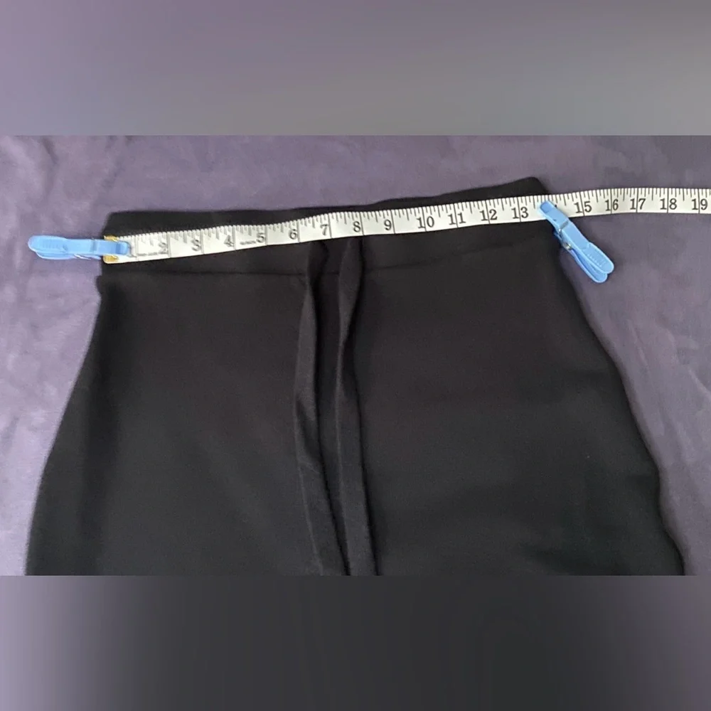 Frank & Eileen DONEGAL Unforgettable Tie Waist Skirt TRIPLE FLEECE Size: M Black - Picture 14 of 16